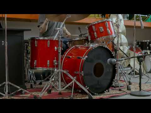 1980s Premier Soundwave Polychromatic Red Drum Set image 26