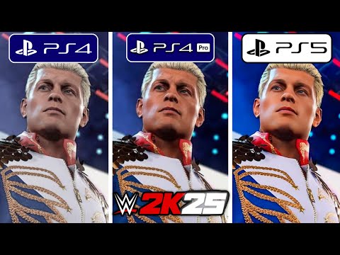 WWE 2K25 PS4 vs PS4 Pro vs PS5 Graphics Comparison