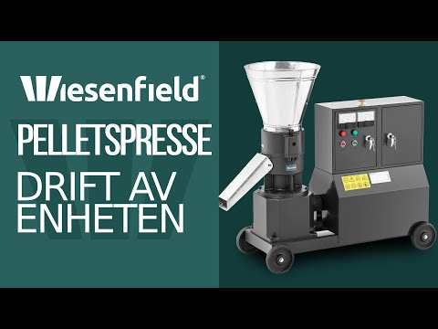 video - B-varer Pelletspresse - maks. 300 kg/t. - Ø 200 mm - 2 valser