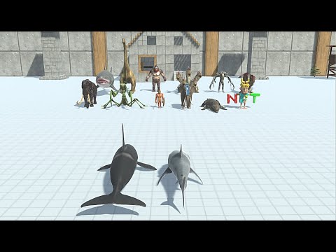 ORCA WITH SHARK VS BOSSES - Animal Revolt Battle Simulator
