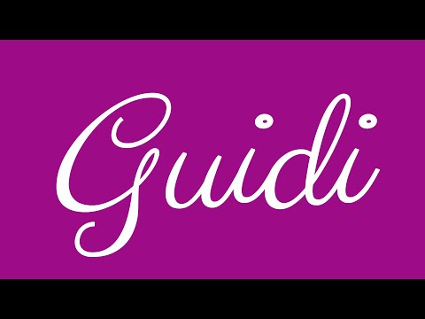 Learn how to Write the Name Guidi Signature Style in Cursive Writing