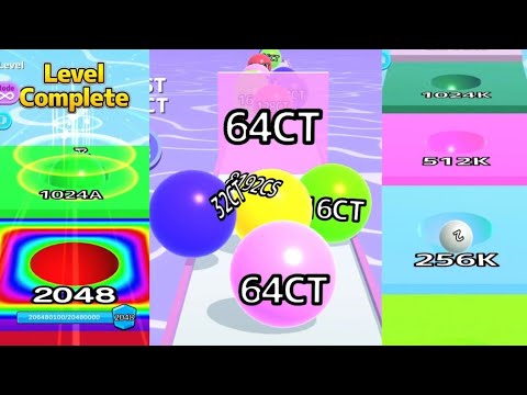 Ball Run 2048 vs Ball Run 2048 INFINITY MODE [64CT] vs Ball Run Infinity #cutiepie22yt