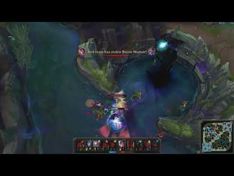 Irelia 1v5 Pentakill and Baron Steal