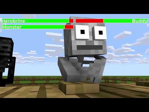 Monster School VS Buddy With Healthbars