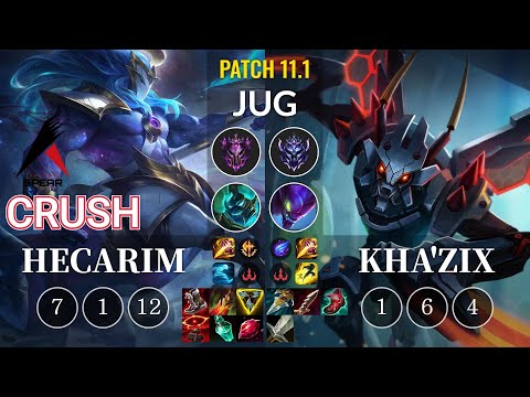 ASP Crush Hecarim vs Kha'Zix Jungle - KR Patch 11.1