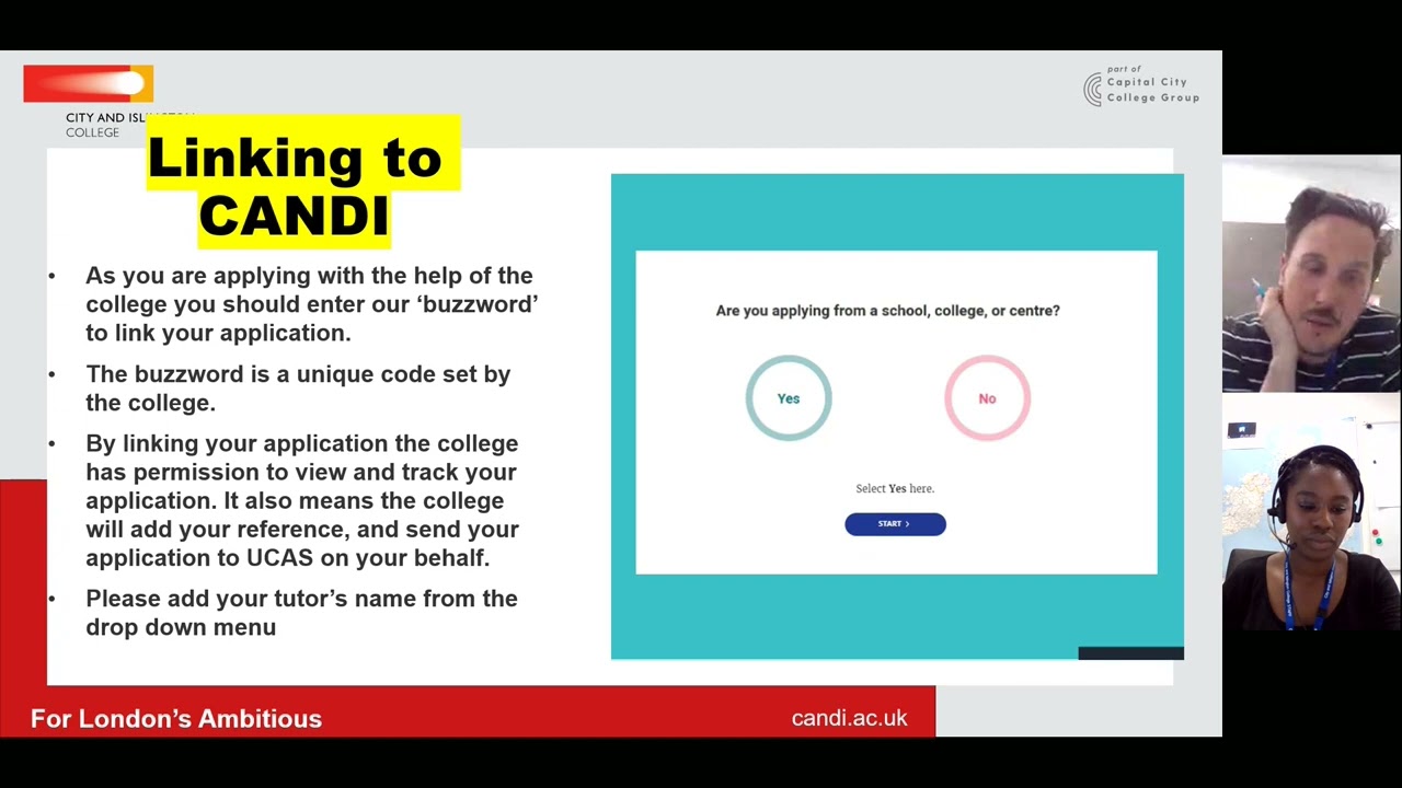 UCAS and Personal Statement Tutorial Workshop