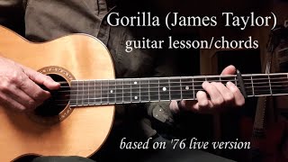 Gorilla (James Taylor) - guitar lesson