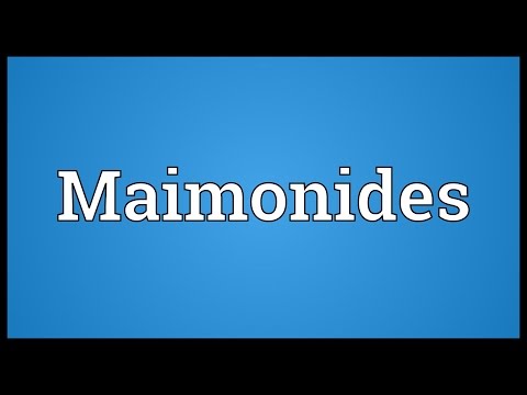 Maimonides Meaning