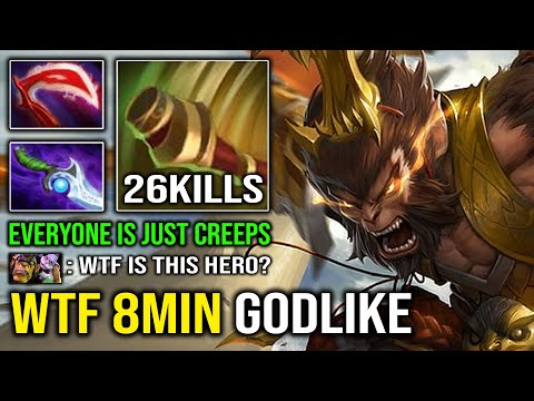 BRUTAL 8MIN GODLIKE Overpower Jingu Lifesteal EZ 21Min GG Pro Monkey King 7.31 Dota 2