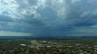Time-lapse of tornado warned storm in Cypress, Tx 2021-08-12 - 4k 30 fps drone video