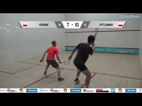 Mikołaj Korsak - Jakub Pytlowany BETARD Indywidualne Mistrzostwa Polski w Squasha 2023