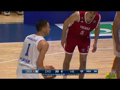 AdmiralBet ABA League 2025/26, Round 9 match: Zadar – Vienna (5.12.2025)