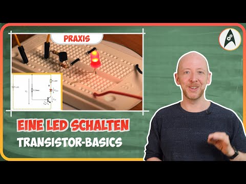 LED mit NPN-Transistor einschalten (⚡Lerne Elektronik ⚡)