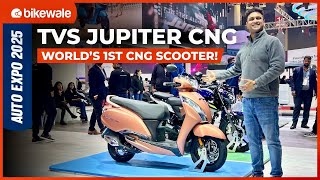 World's FIRST CNG Scooter is HERE! | TVS Jupiter CNG Walkaround | Bikewale