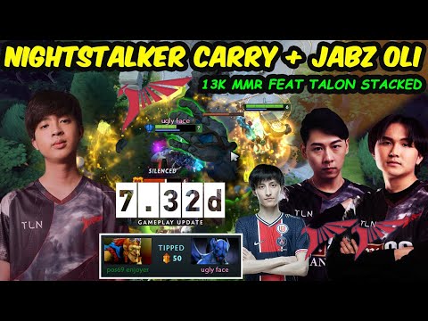 23savage Night Stalker Carry - 13K MMR Feat Talon Stacked jabz Oli vs Ame Drew Dota 2 pro Gameplay