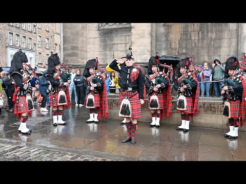 1st Battalion Scots Guards Pipes and Drums | The Queen Elizabeth Memorial Tour in Scotland