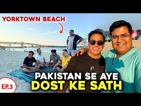 Pakistan se aaye doston ke sath Moj masti in America 😍 ( Yorktown Beach Virginia)