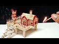 How To Build Matchstick House At Home Match House Fire Match House Fire At Home Match Stick House