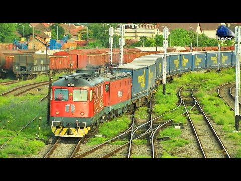 LDE2100 609 014-9&060-EA 600 004-0&Tren FOX Rail Intermodal Train in Gara Oradea Station 11June 2020