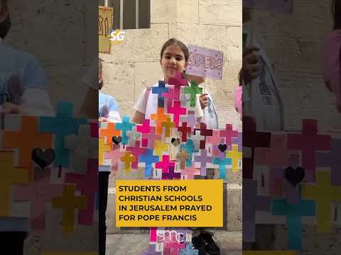 YOUNG PILGRIMS PRAY FOR POPE FRANCIS DURING VIA DOLOROSA WALK | SG NEWS