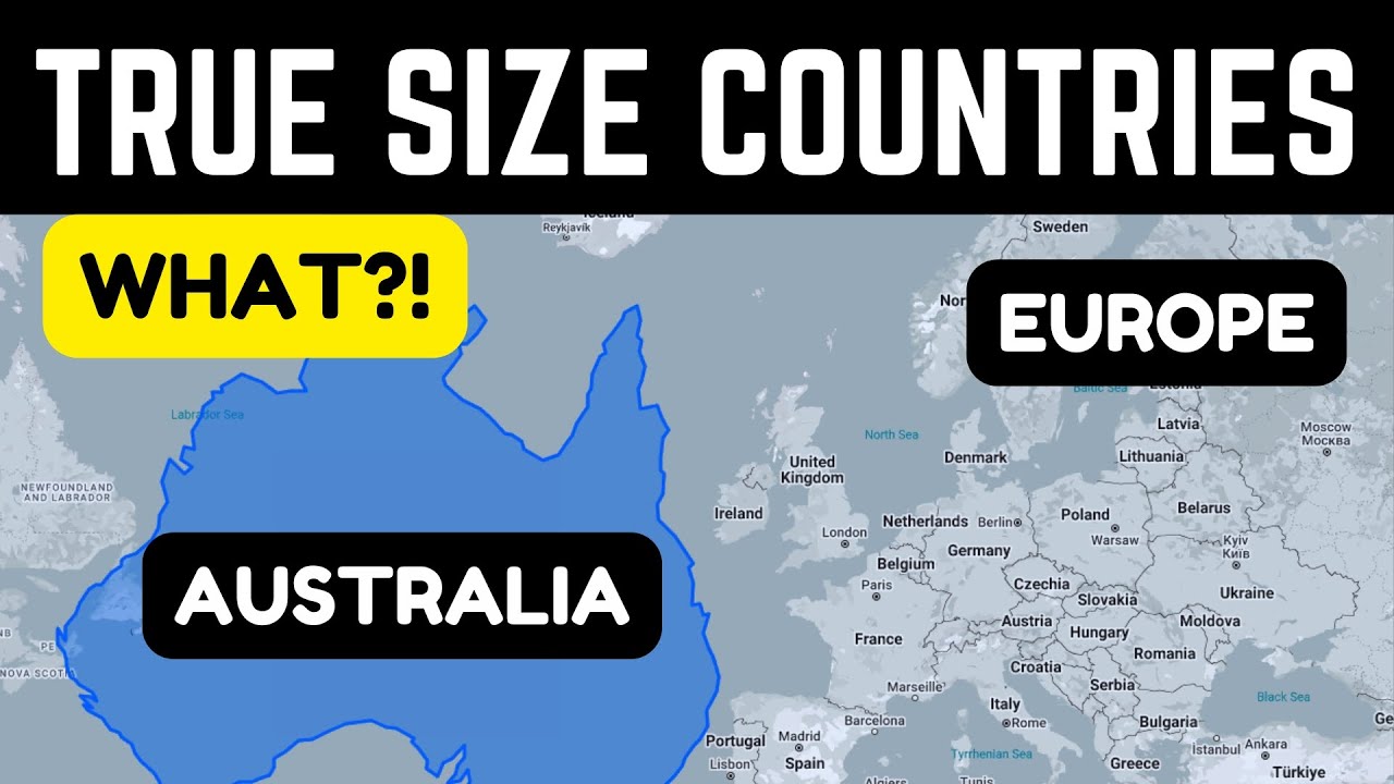 How To See & Compare The True Size Of Countries | Interactive Geographic Size Comparison World Map