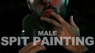 Asmr male spit painting mouth sounds beard asmr