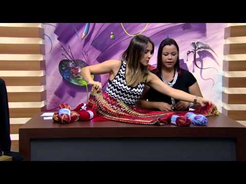 Mulher.com 09/03/2015 Lenço de crochê por Eliete Massi Parte 2