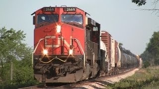 preview picture of video 'CN 2669 East, Approaching Genoa, Illinois on 6-2-2012'