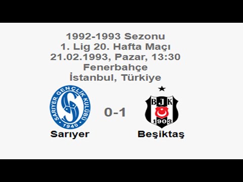 Sarıyer 0-1 Beşiktaş 21.02.1993 - 1992-1993 1st League Matchday 20 + Before & Post-Match Comments