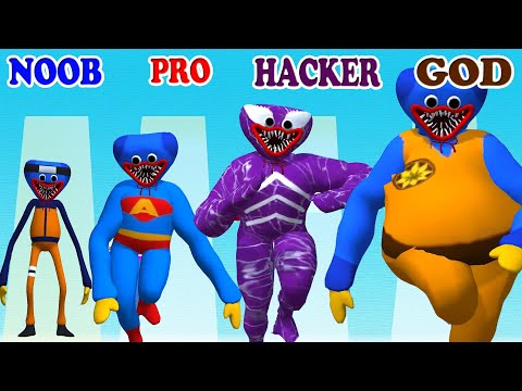 NOOB vs PRO vs HACKER vs GOD in Monster Run 3D Gameplay - Who are you?