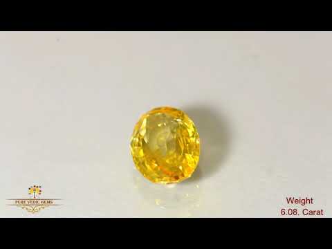Yellow Sapphire 6.08ct.On-Demand video