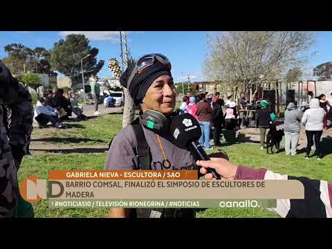 Finalizó el simposio de escultores en madera del barrio Comsal de San Antonio Oeste