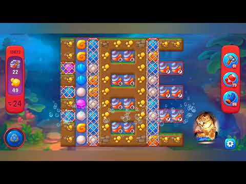 фишдом 2022  #  10672 уровень - прохождение без бустеров # Fishdom,   10672  level - no Boosters.
