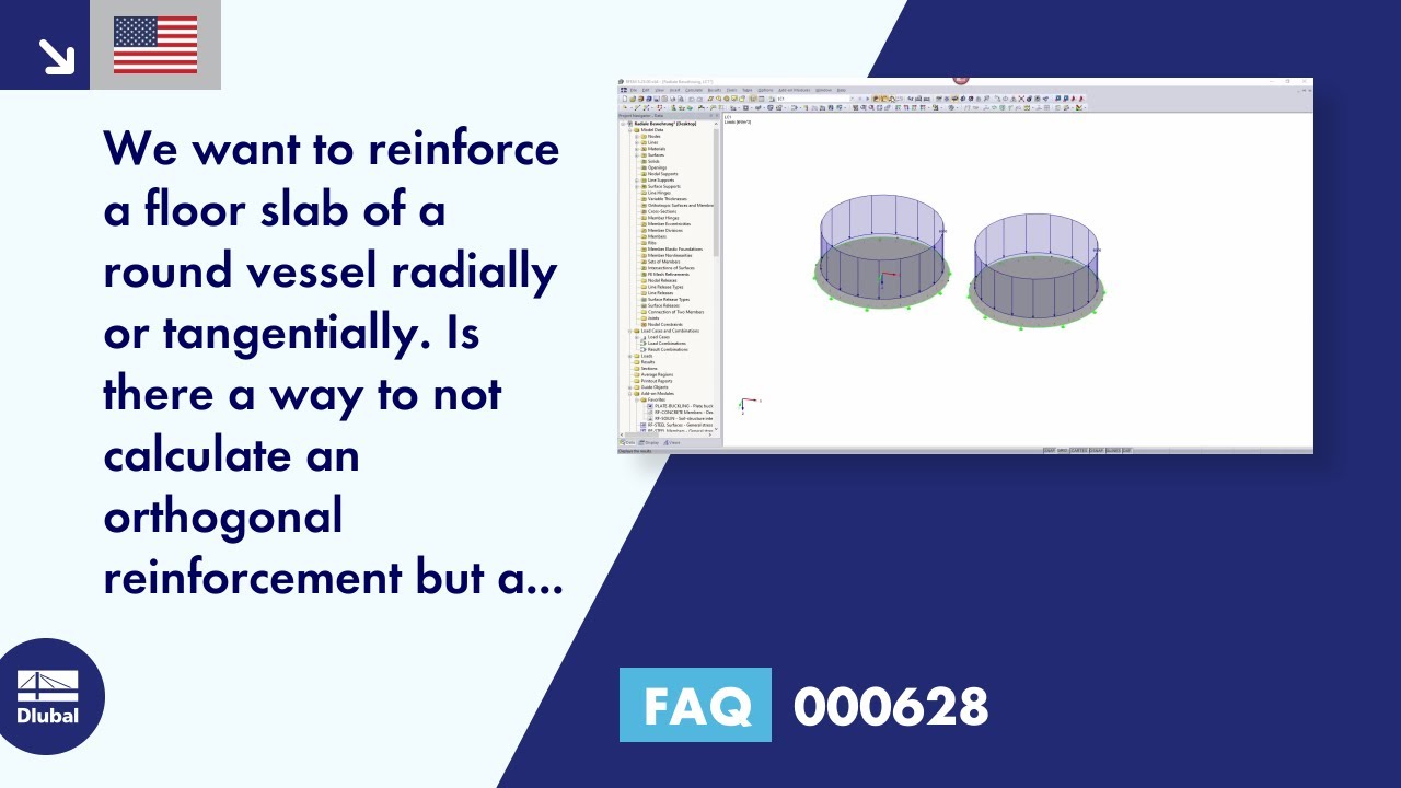 [EN] FAQ 000628 | We want to reinforce a floor slab of a round vessel radially or tangentially.