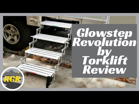 Glowstep Revolution by Torklift | Product Review | Sturdy RV Stairs for RV Towables