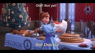 Học tiếng Anh qua video song ngữ Cuộc phiêu lưu của Olaf Frozen P1
