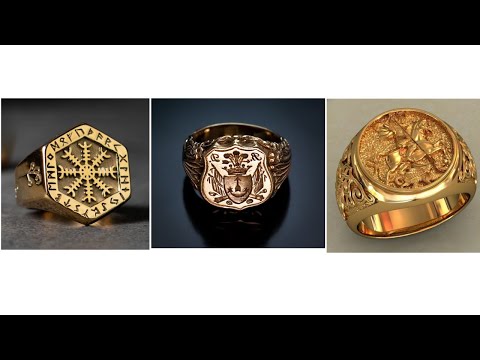 latest gold signet ring designs with weight for men