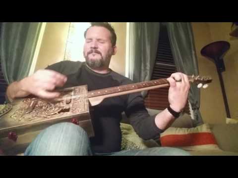 Deepseed Guitars demo of The Delta Blues Machine- Cigar Box Style Guitar