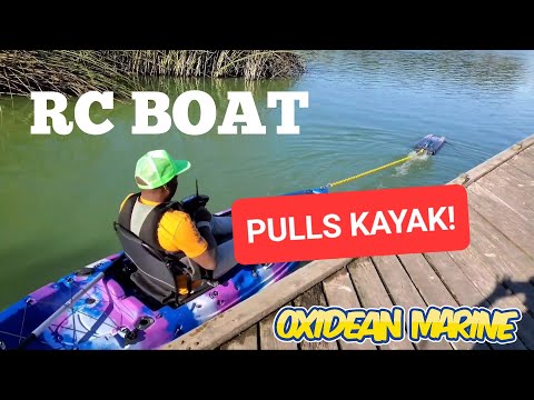 RC BOAT PULLS KAYAK!