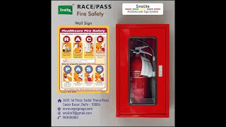 P.A.S.S. & R.A.C.E. FIRE EXTINGUISHER SIGN RACE/PASS FIRE SAFETY POSTER RECTANGULAR SIGNAGE