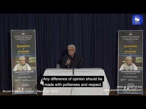 Difference of Opinion with Scholars? by Javed Ahmad Ghamidi