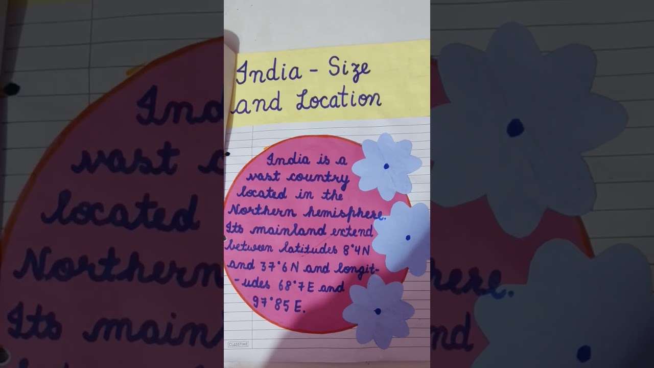 social science project on india size and location