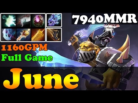 Dota 2 - June 7940MMR Plays Alchemist - 1160GPM With Divine Rapier and Moon Shard - Full Game
