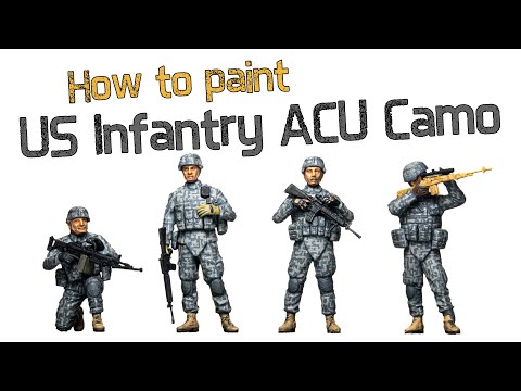 Modern US Infantry Tutorial 1/35 - Painting simple ACU Digital Camo
