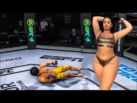 UFC4 Bruce Lee vs Fat girl Amanda EA Sports UFC 4