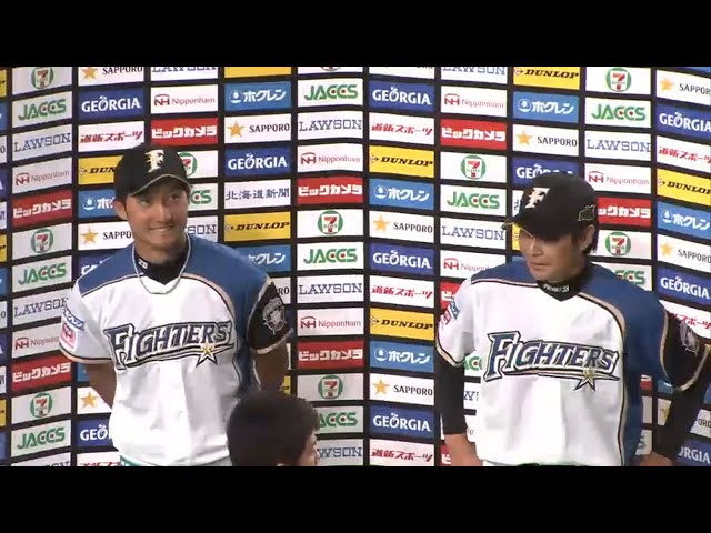 ファイターズ・淺間選手・武田勝投手ヒーローインタビュー 2015/5/5 F-E