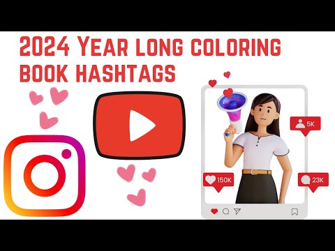 2024 Year Long Coloring Book Hashtags & Group Buddy Color