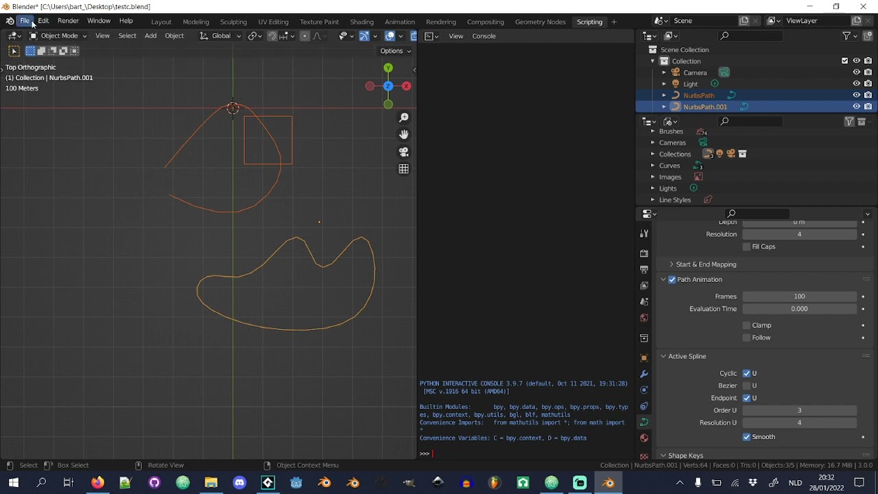 Blender To GameMaker:Studio - Curves as Paths
