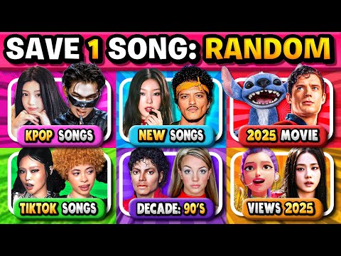Save One Song: RANDOM Rules, Newer Challenging Rules, 8 Songs quiz | Music Quiz