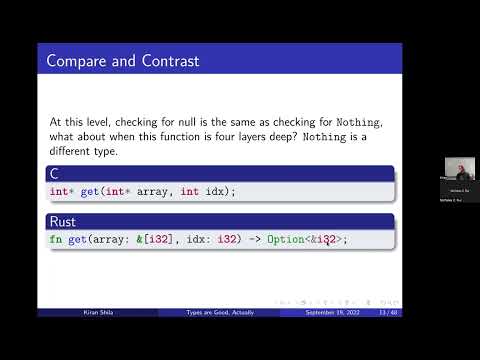 Types are Good, Actually (Kiran Shila)